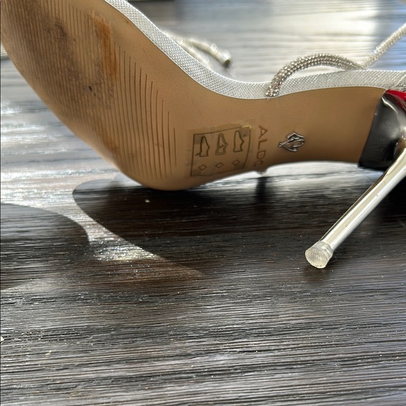 ALDO Silver Strappy Heels - Picture 14 of 15